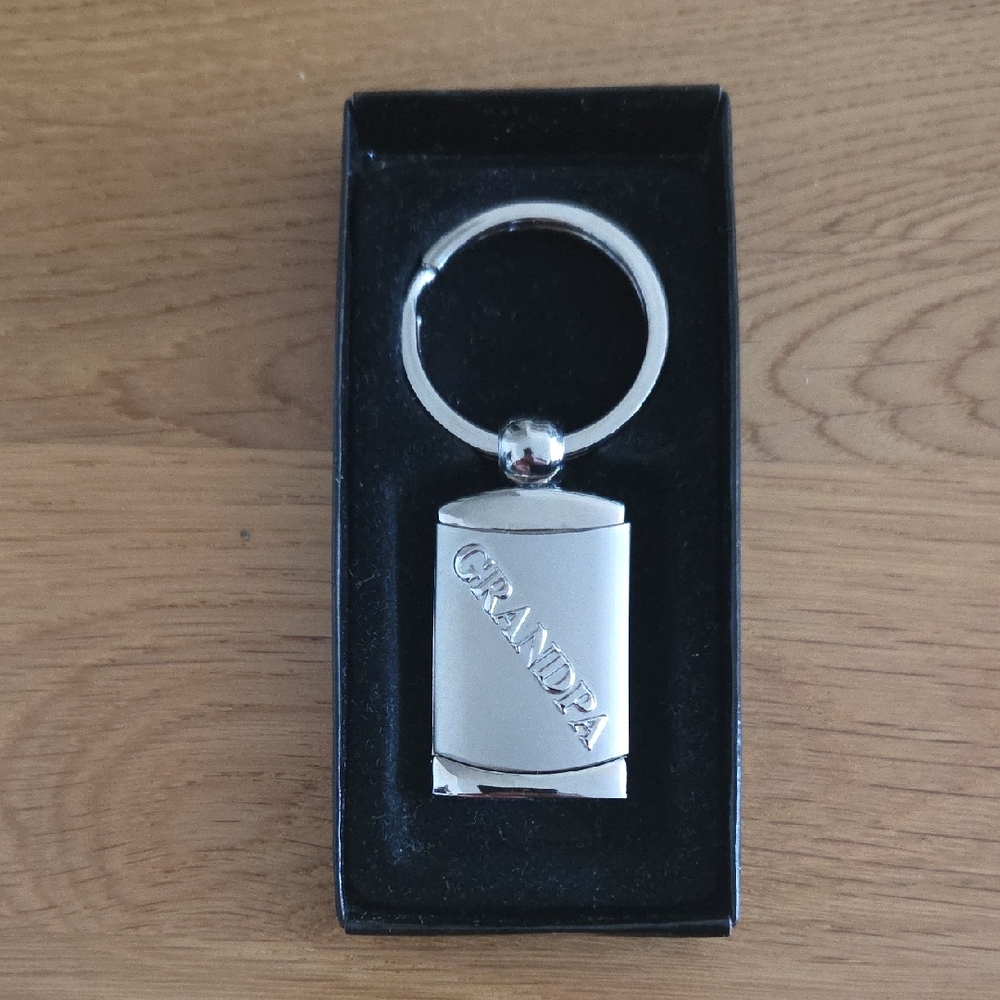 Silver Keychain with 'Grandpa' Engraving